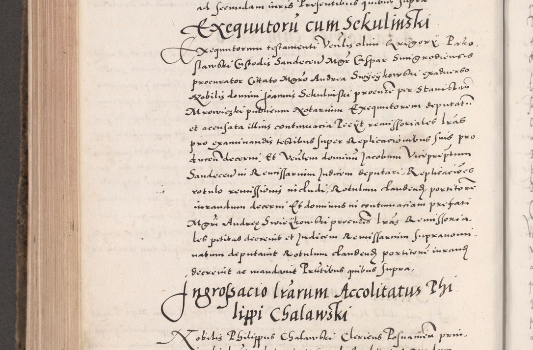 Zdjęcie nr 876 dla obiektu archiwalnego: Acta actorum causarum, sententiarum tam diffinitivarum quam interloquutoriarum, decretorum, obligationum, quietationum, constitutionum procuratorum etc. coram reverendo domino Martino Izdbienski de Russiecz archidiacono Posnaniensi, custode et in spiritualibus vicario generali Cracoviensi, ad annum Domini millesimum quingesimum sexagesimum quintum, cuius indictio octava, pontificatus Pii pape, annus sextus, continuantur