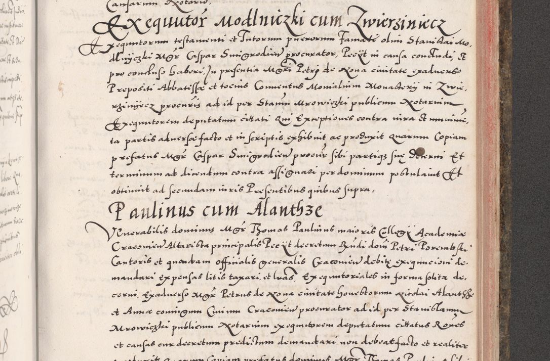 Zdjęcie nr 869 dla obiektu archiwalnego: Acta actorum causarum, sententiarum tam diffinitivarum quam interloquutoriarum, decretorum, obligationum, quietationum, constitutionum procuratorum etc. coram reverendo domino Martino Izdbienski de Russiecz archidiacono Posnaniensi, custode et in spiritualibus vicario generali Cracoviensi, ad annum Domini millesimum quingesimum sexagesimum quintum, cuius indictio octava, pontificatus Pii pape, annus sextus, continuantur