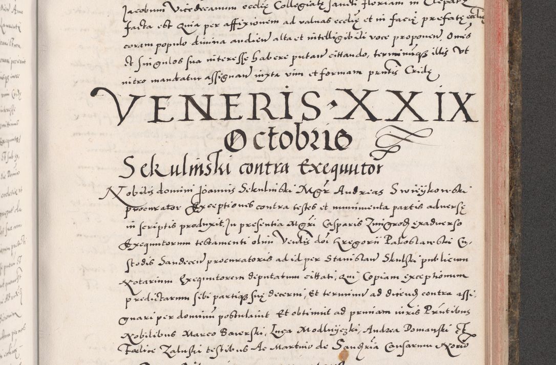 Zdjęcie nr 847 dla obiektu archiwalnego: Acta actorum causarum, sententiarum tam diffinitivarum quam interloquutoriarum, decretorum, obligationum, quietationum, constitutionum procuratorum etc. coram reverendo domino Martino Izdbienski de Russiecz archidiacono Posnaniensi, custode et in spiritualibus vicario generali Cracoviensi, ad annum Domini millesimum quingesimum sexagesimum quintum, cuius indictio octava, pontificatus Pii pape, annus sextus, continuantur