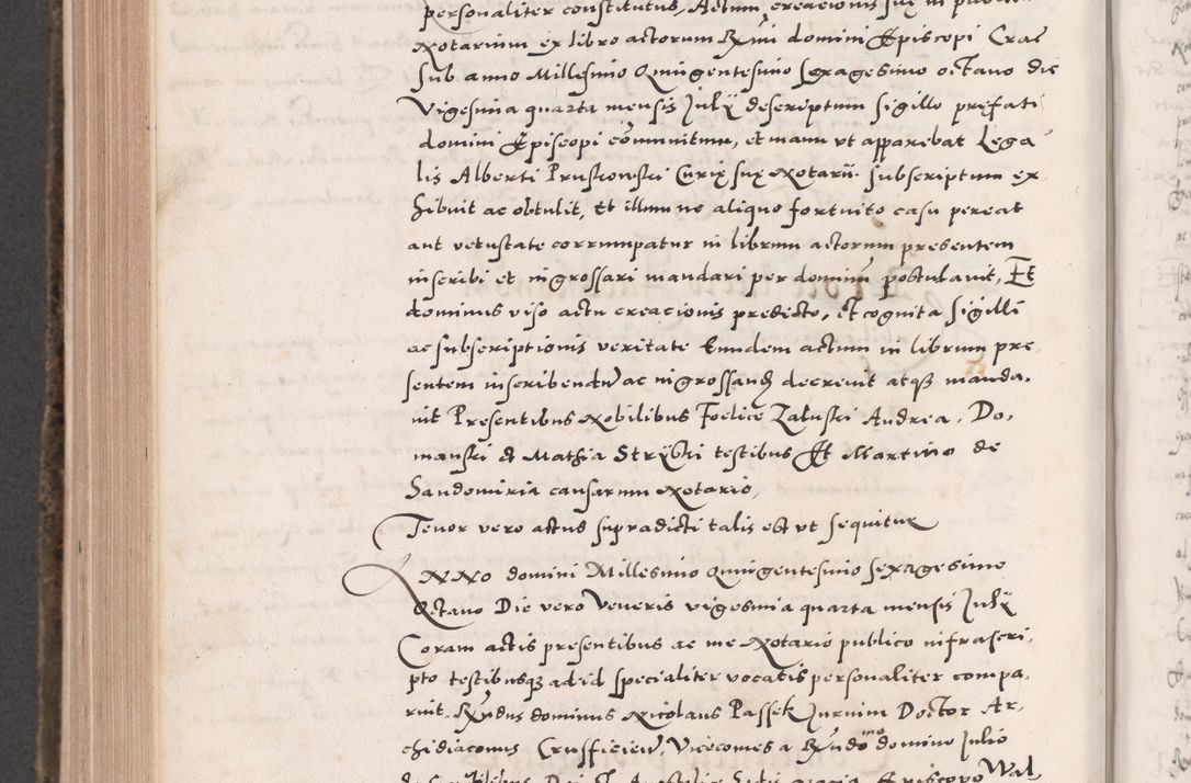 Zdjęcie nr 822 dla obiektu archiwalnego: Acta actorum causarum, sententiarum tam diffinitivarum quam interloquutoriarum, decretorum, obligationum, quietationum, constitutionum procuratorum etc. coram reverendo domino Martino Izdbienski de Russiecz archidiacono Posnaniensi, custode et in spiritualibus vicario generali Cracoviensi, ad annum Domini millesimum quingesimum sexagesimum quintum, cuius indictio octava, pontificatus Pii pape, annus sextus, continuantur