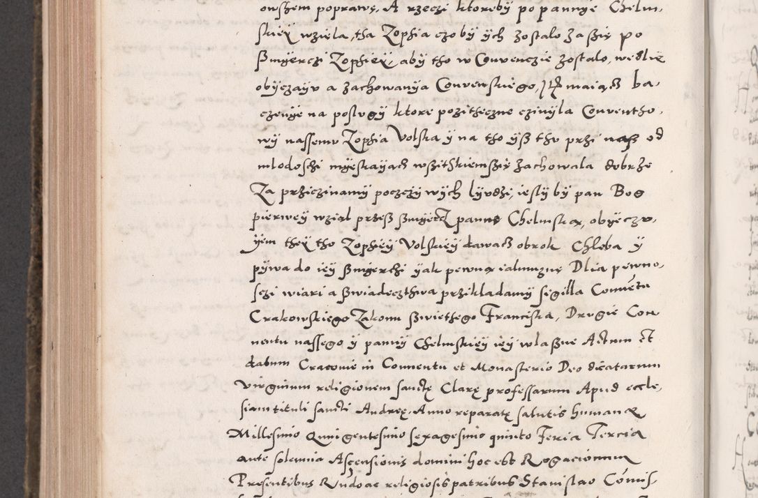 Zdjęcie nr 818 dla obiektu archiwalnego: Acta actorum causarum, sententiarum tam diffinitivarum quam interloquutoriarum, decretorum, obligationum, quietationum, constitutionum procuratorum etc. coram reverendo domino Martino Izdbienski de Russiecz archidiacono Posnaniensi, custode et in spiritualibus vicario generali Cracoviensi, ad annum Domini millesimum quingesimum sexagesimum quintum, cuius indictio octava, pontificatus Pii pape, annus sextus, continuantur