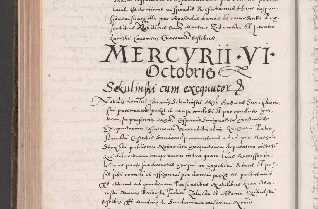 Zdjęcie nr 814 dla obiektu archiwalnego: Acta actorum causarum, sententiarum tam diffinitivarum quam interloquutoriarum, decretorum, obligationum, quietationum, constitutionum procuratorum etc. coram reverendo domino Martino Izdbienski de Russiecz archidiacono Posnaniensi, custode et in spiritualibus vicario generali Cracoviensi, ad annum Domini millesimum quingesimum sexagesimum quintum, cuius indictio octava, pontificatus Pii pape, annus sextus, continuantur
