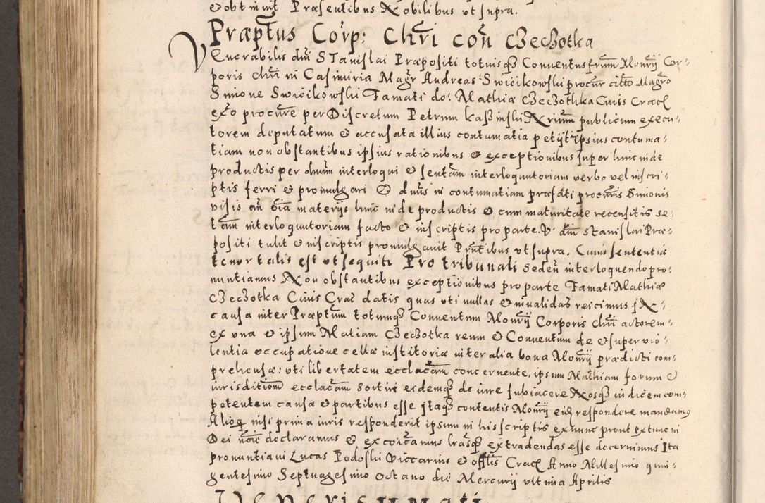 Zdjęcie nr 708 dla obiektu archiwalnego: [Liber actorum, vicariatus et officialatus Cracoviensis ad annum Domini 1574 et seqventes]