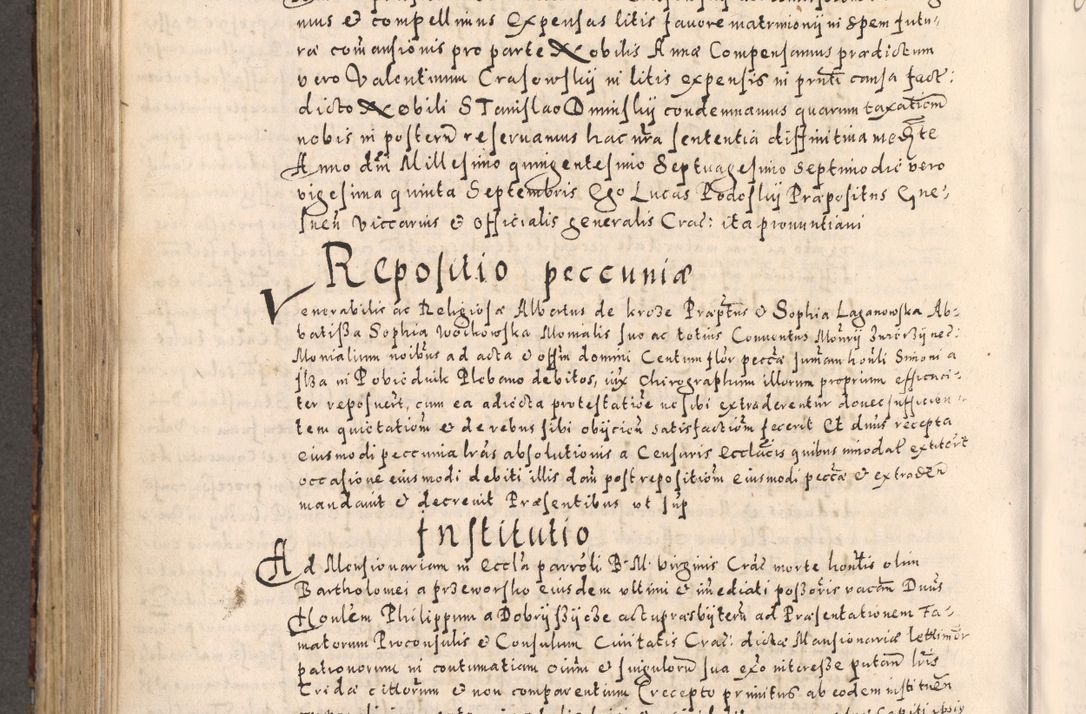 Zdjęcie nr 642 dla obiektu archiwalnego: [Liber actorum, vicariatus et officialatus Cracoviensis ad annum Domini 1574 et seqventes]