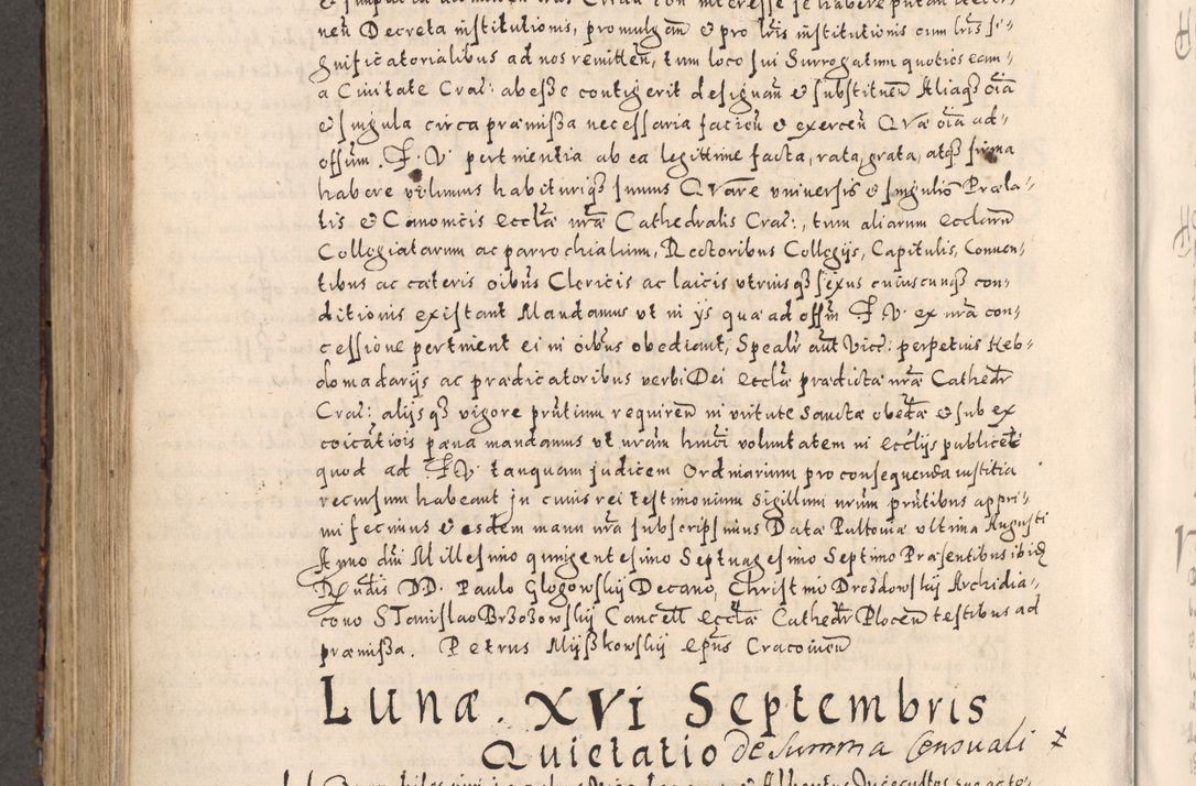 Zdjęcie nr 636 dla obiektu archiwalnego: [Liber actorum, vicariatus et officialatus Cracoviensis ad annum Domini 1574 et seqventes]