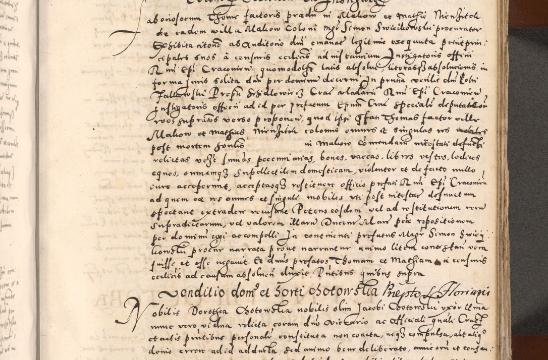 Zdjęcie nr 539 dla obiektu archiwalnego: [Liber actorum, vicariatus et officialatus Cracoviensis ad annum Domini 1574 et seqventes]