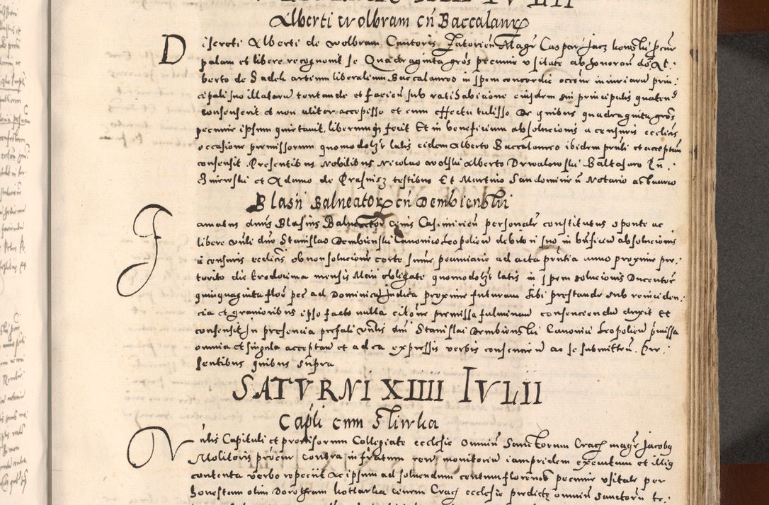 Zdjęcie nr 495 dla obiektu archiwalnego: [Liber actorum, vicariatus et officialatus Cracoviensis ad annum Domini 1574 et seqventes]