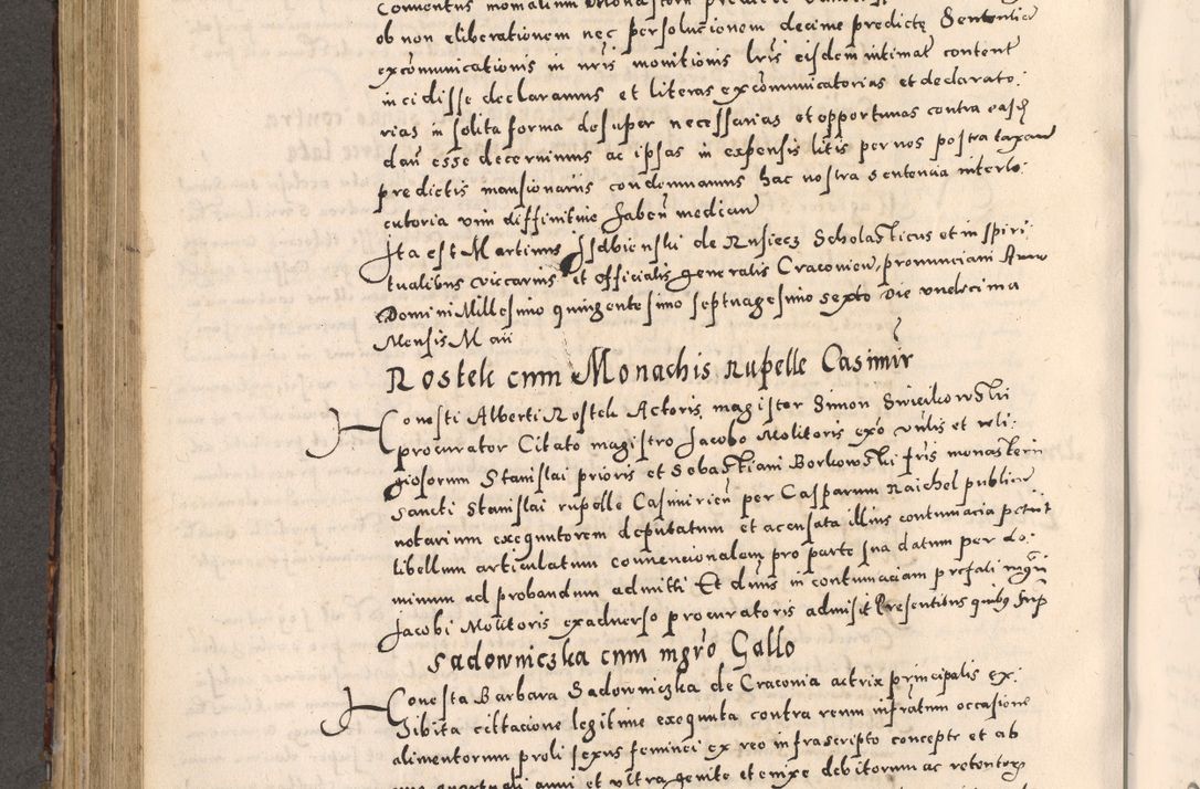 Zdjęcie nr 438 dla obiektu archiwalnego: [Liber actorum, vicariatus et officialatus Cracoviensis ad annum Domini 1574 et seqventes]