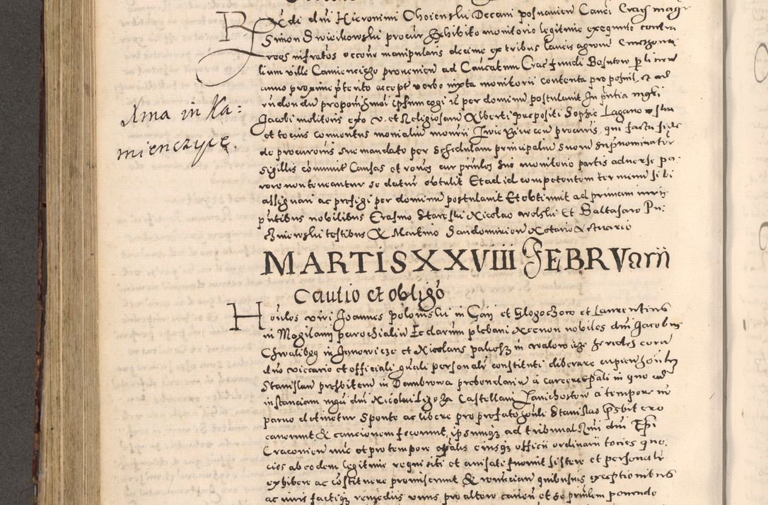 Zdjęcie nr 410 dla obiektu archiwalnego: [Liber actorum, vicariatus et officialatus Cracoviensis ad annum Domini 1574 et seqventes]