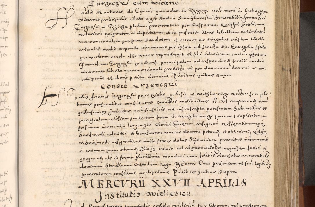 Zdjęcie nr 277 dla obiektu archiwalnego: [Liber actorum, vicariatus et officialatus Cracoviensis ad annum Domini 1574 et seqventes]