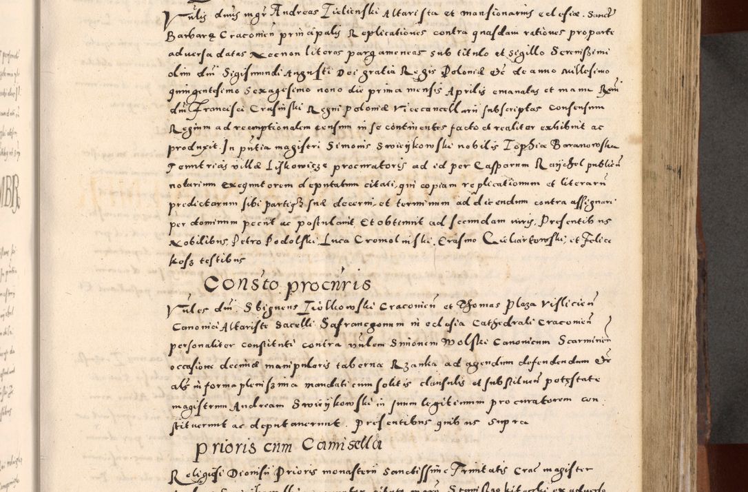 Zdjęcie nr 169 dla obiektu archiwalnego: [Liber actorum, vicariatus et officialatus Cracoviensis ad annum Domini 1574 et seqventes]