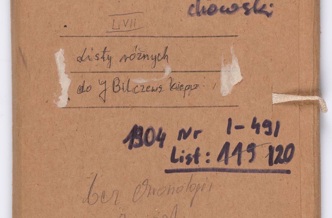 Zdjęcie nr 1 dla obiektu archiwalnego: Listy kierowane do Józefa Bilczewskiego w roku 1904