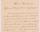 Zdjęcie nr 393 dla obiektu archiwalnego: Listy kierowane do Józefa Bilczewskiego w roku 1904