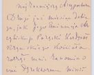 Zdjęcie nr 318 dla obiektu archiwalnego: Listy kierowane do Józefa Bilczewskiego w roku 1904
