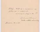 Zdjęcie nr 254 dla obiektu archiwalnego: Listy kierowane do Józefa Bilczewskiego w roku 1904