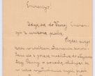 Zdjęcie nr 208 dla obiektu archiwalnego: Listy kierowane do Józefa Bilczewskiego w roku 1904