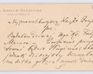 Zdjęcie nr 134 dla obiektu archiwalnego: Listy kierowane do Józefa Bilczewskiego w roku 1904