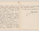 Zdjęcie nr 74 dla obiektu archiwalnego: Listy kierowane do Józefa Bilczewskiego w roku 1904
