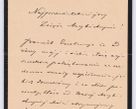 Zdjęcie nr 53 dla obiektu archiwalnego: Listy kierowane do Józefa Bilczewskiego w roku 1904