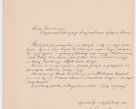 Zdjęcie nr 35 dla obiektu archiwalnego: Listy kierowane do Józefa Bilczewskiego w roku 1904