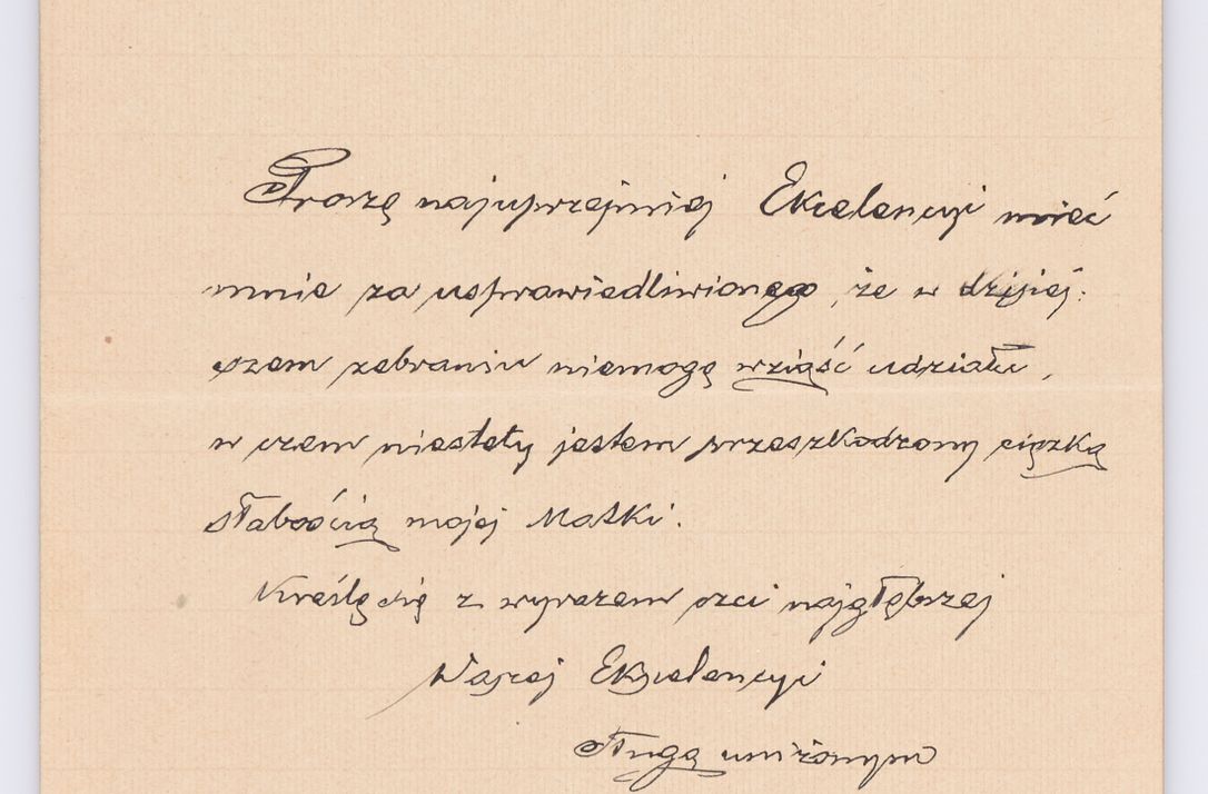 Zdjęcie nr 300 dla obiektu archiwalnego: Listy kierowane do Józefa Bilczewskiego w roku 1906