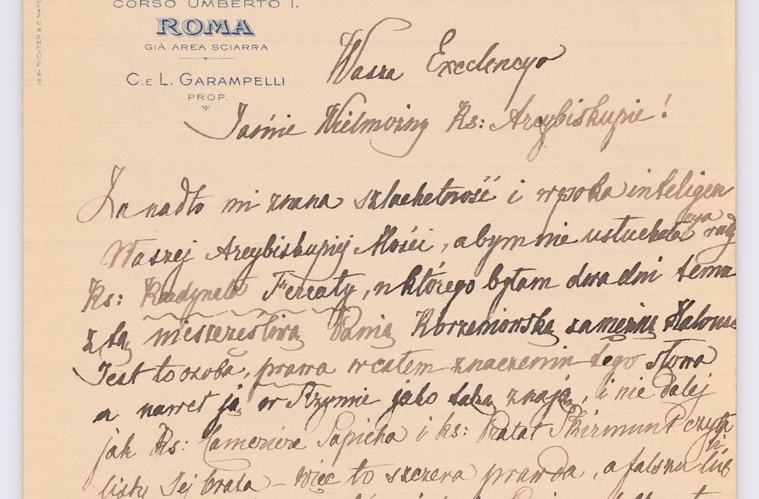 Zdjęcie nr 291 dla obiektu archiwalnego: Listy kierowane do Józefa Bilczewskiego w roku 1906