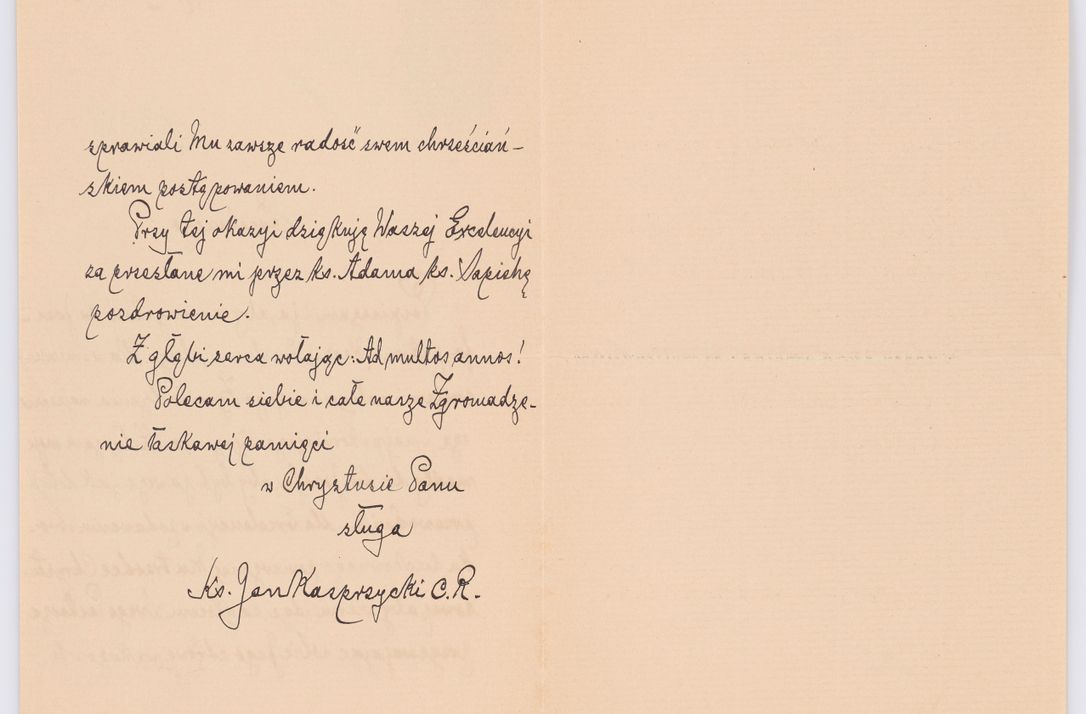 Zdjęcie nr 265 dla obiektu archiwalnego: Listy kierowane do Józefa Bilczewskiego w roku 1906