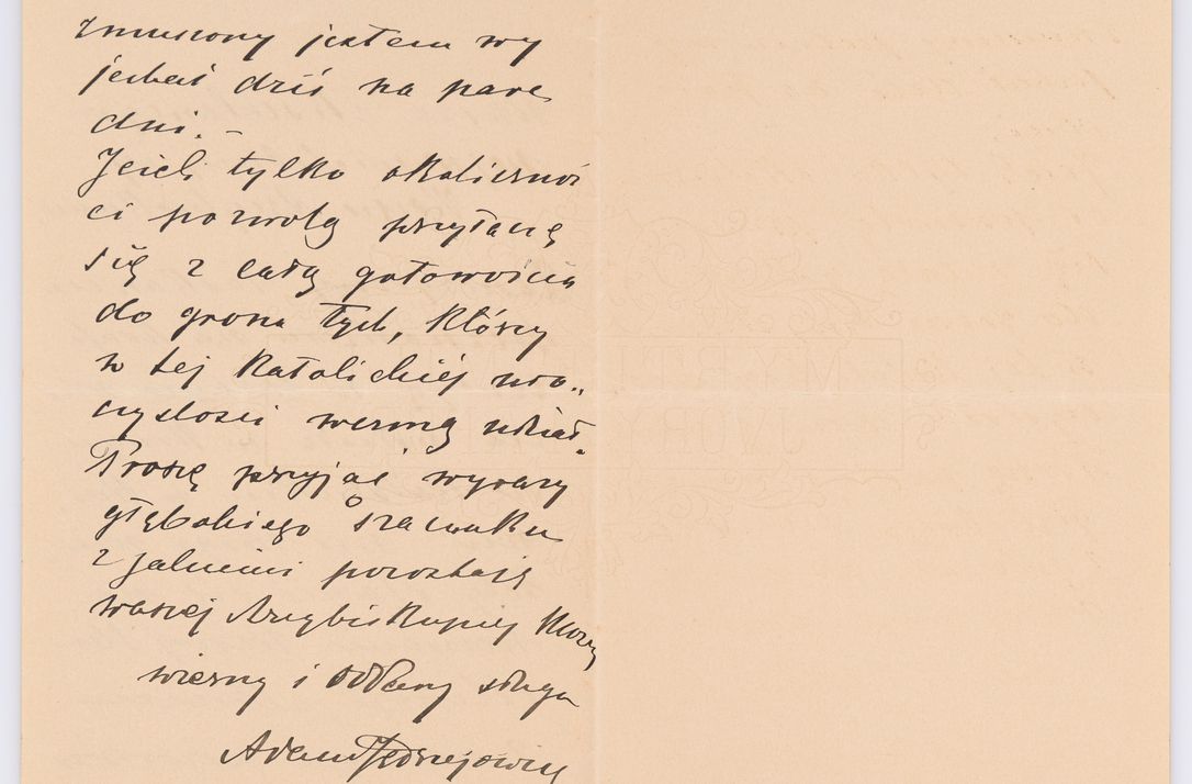 Zdjęcie nr 246 dla obiektu archiwalnego: Listy kierowane do Józefa Bilczewskiego w roku 1906