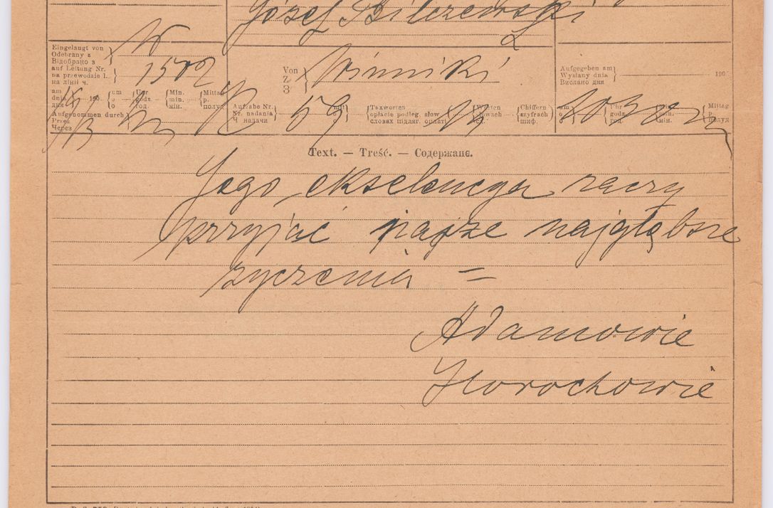 Zdjęcie nr 218 dla obiektu archiwalnego: Listy kierowane do Józefa Bilczewskiego w roku 1906