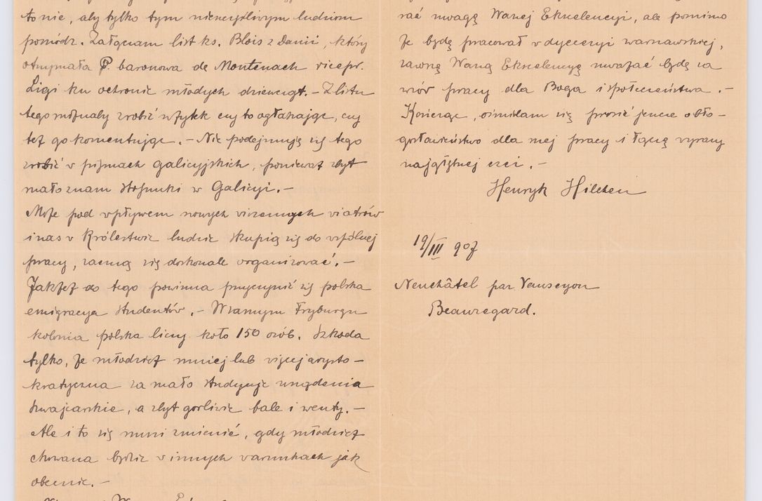 Zdjęcie nr 207 dla obiektu archiwalnego: Listy kierowane do Józefa Bilczewskiego w roku 1906