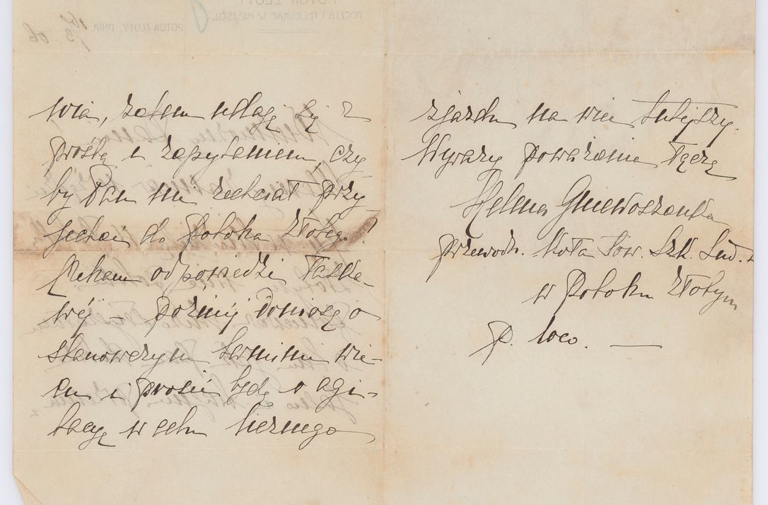 Zdjęcie nr 186 dla obiektu archiwalnego: Listy kierowane do Józefa Bilczewskiego w roku 1906