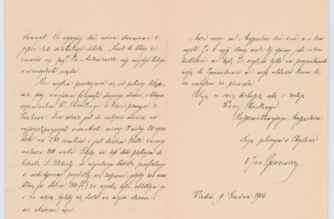 Zdjęcie nr 180 dla obiektu archiwalnego: Listy kierowane do Józefa Bilczewskiego w roku 1906