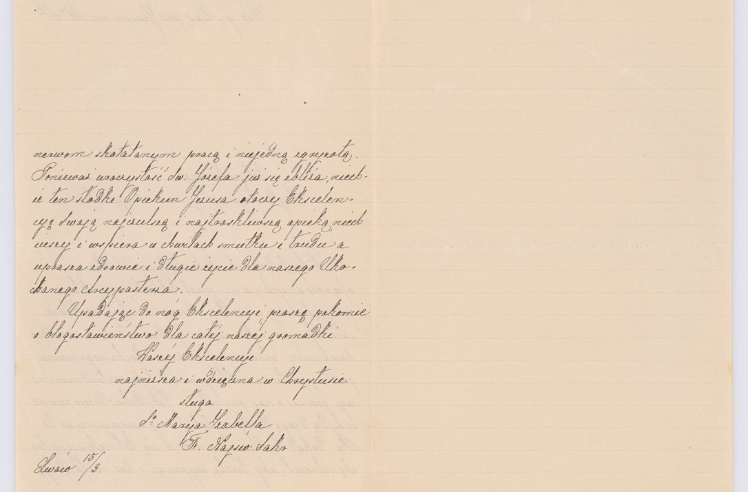 Zdjęcie nr 160 dla obiektu archiwalnego: Listy kierowane do Józefa Bilczewskiego w roku 1906