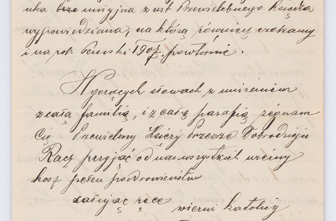 Zdjęcie nr 119 dla obiektu archiwalnego: Listy kierowane do Józefa Bilczewskiego w roku 1906