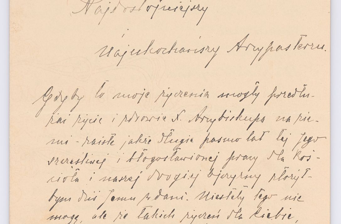 Zdjęcie nr 89 dla obiektu archiwalnego: Listy kierowane do Józefa Bilczewskiego w roku 1906