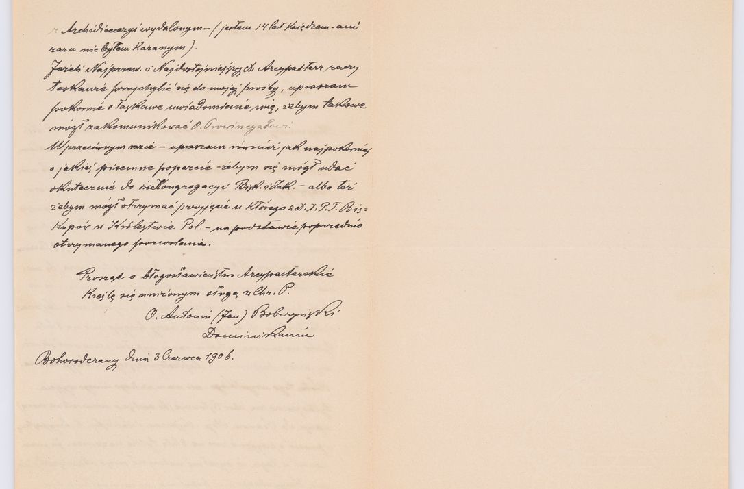 Zdjęcie nr 73 dla obiektu archiwalnego: Listy kierowane do Józefa Bilczewskiego w roku 1906