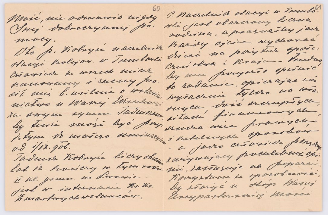 Zdjęcie nr 60 dla obiektu archiwalnego: Listy kierowane do Józefa Bilczewskiego w roku 1906