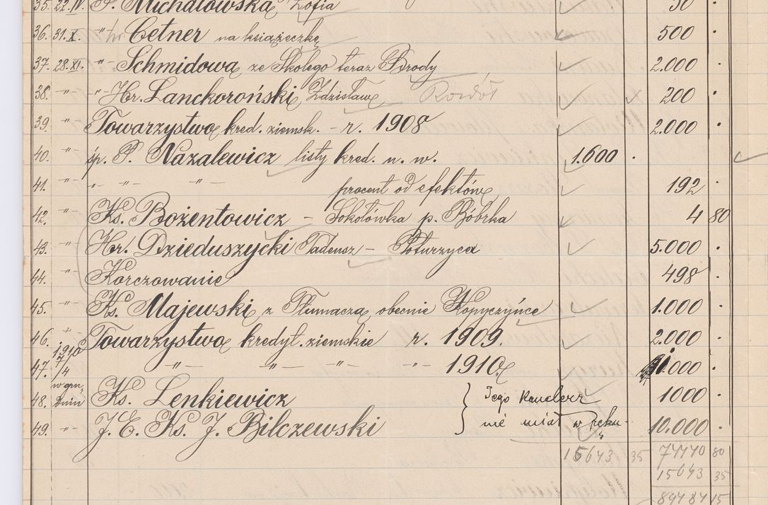 Zdjęcie nr 44 dla obiektu archiwalnego: Listy kierowane do Józefa Bilczewskiego w roku 1906