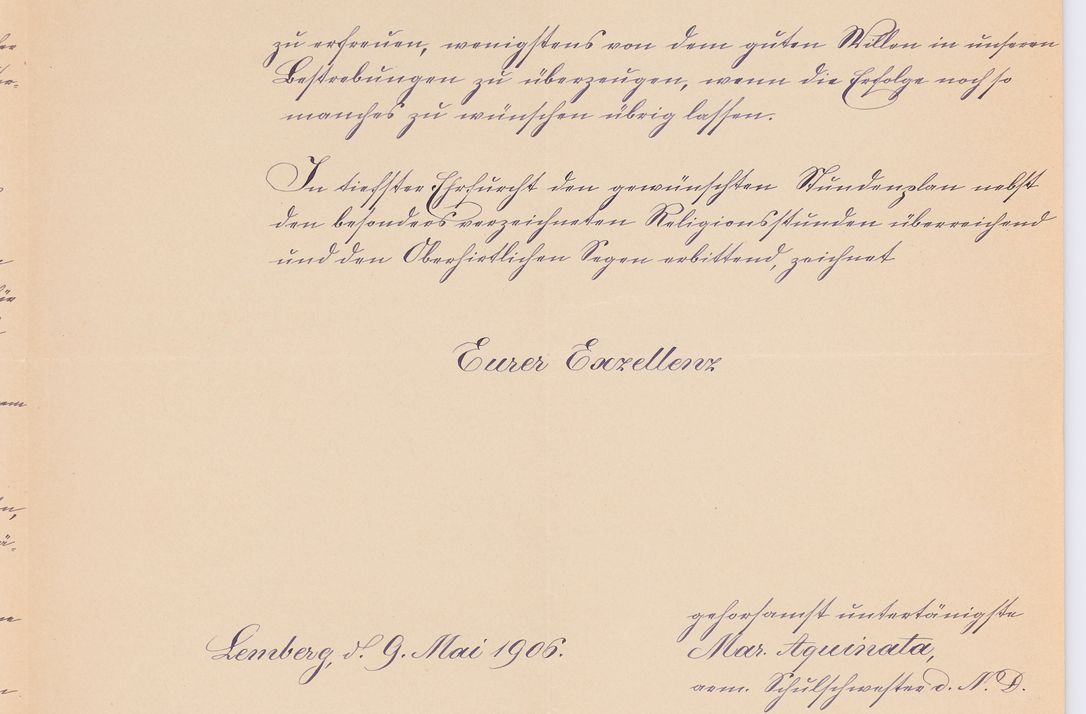 Zdjęcie nr 23 dla obiektu archiwalnego: Listy kierowane do Józefa Bilczewskiego w roku 1906