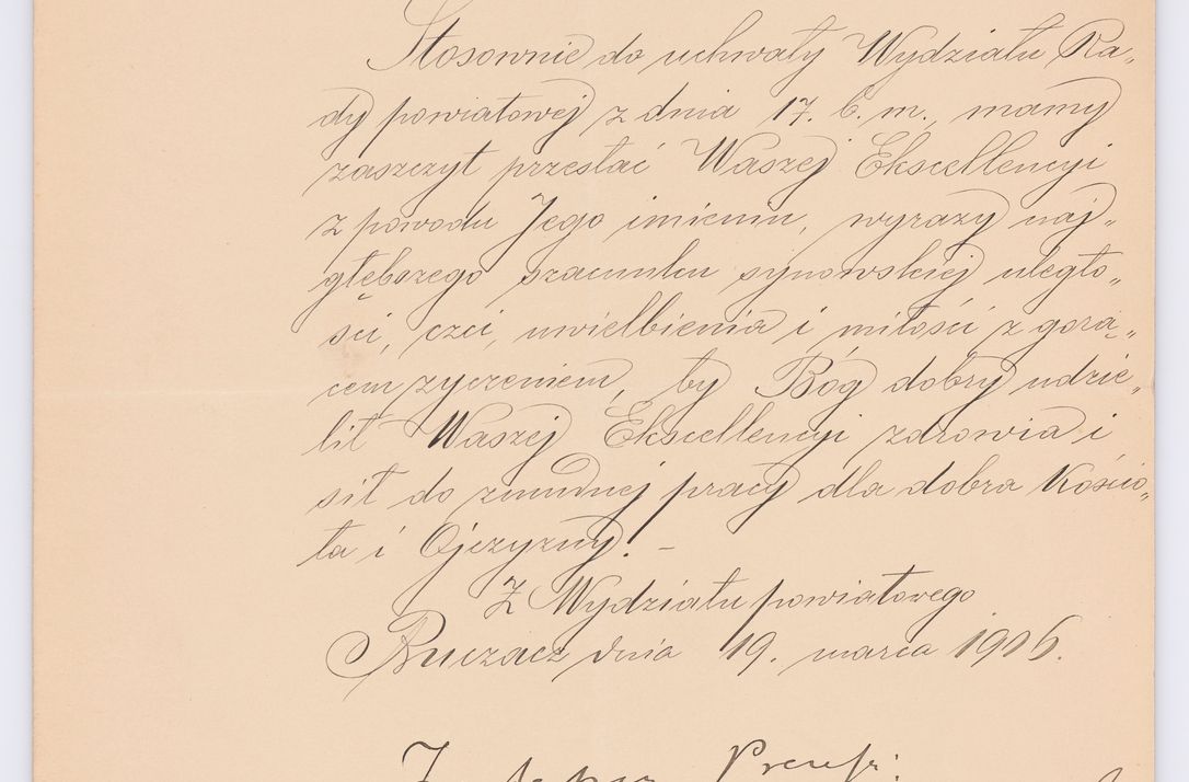 Zdjęcie nr 303 dla obiektu archiwalnego: Listy kierowane do Józefa Bilczewskiego w roku 1906