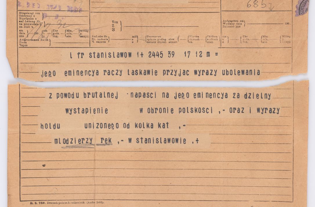 Zdjęcie nr 598 dla obiektu archiwalnego: Listy kierowane do Józefa Bilczewskiego w roku 1906