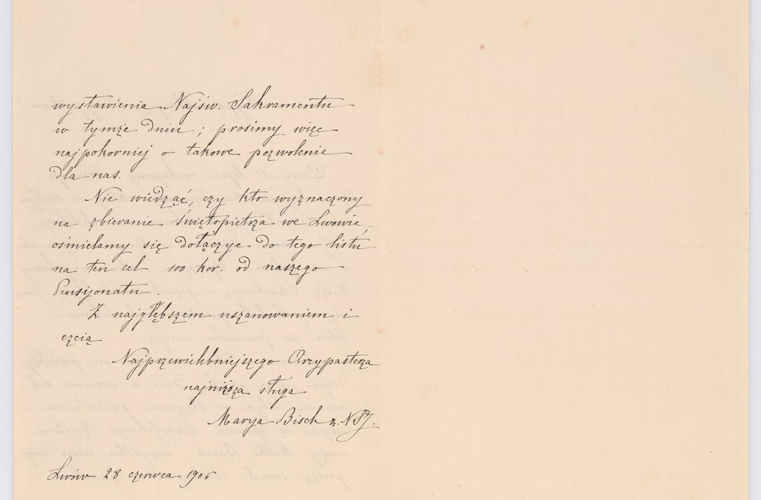 Zdjęcie nr 553 dla obiektu archiwalnego: Listy kierowane do Józefa Bilczewskiego w roku 1906