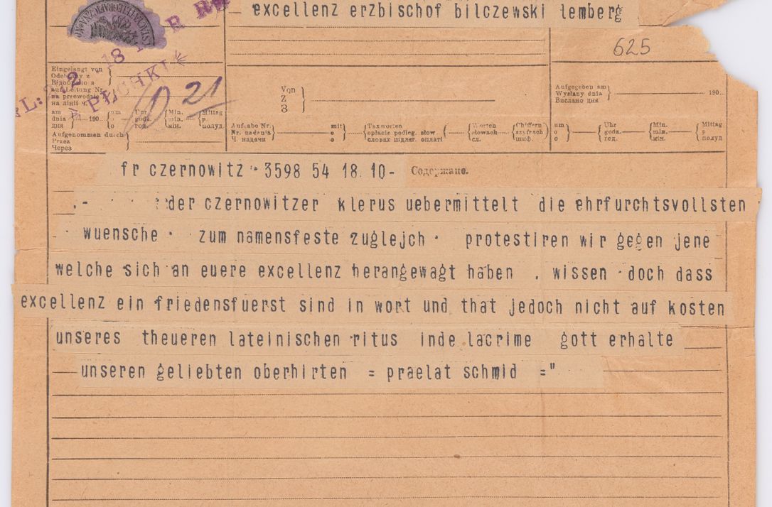 Zdjęcie nr 547 dla obiektu archiwalnego: Listy kierowane do Józefa Bilczewskiego w roku 1906