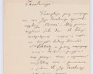 Zdjęcie nr 525 dla obiektu archiwalnego: Listy kierowane do Józefa Bilczewskiego w roku 1906