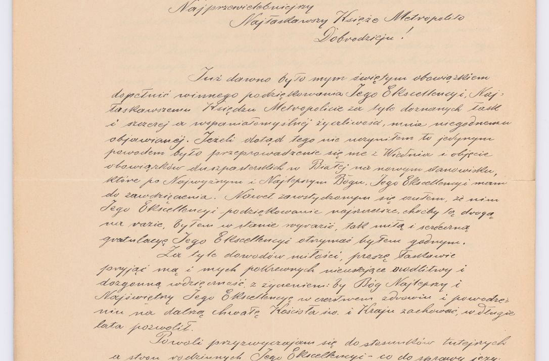 Zdjęcie nr 521 dla obiektu archiwalnego: Listy kierowane do Józefa Bilczewskiego w roku 1906