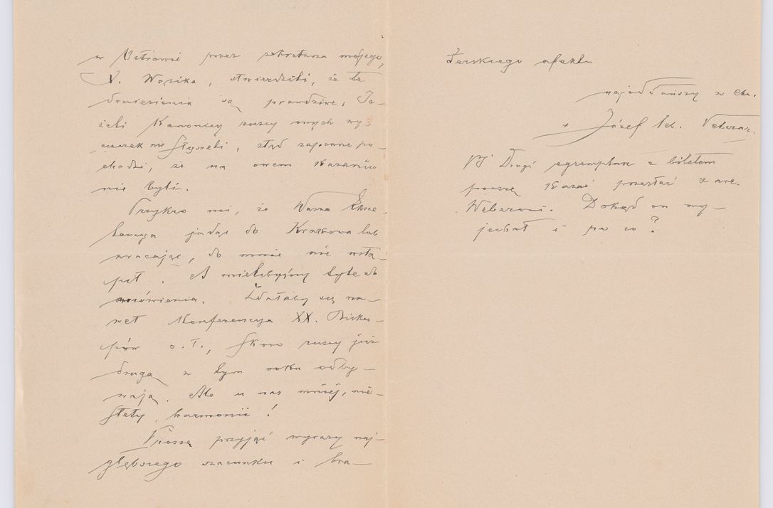 Zdjęcie nr 442 dla obiektu archiwalnego: Listy kierowane do Józefa Bilczewskiego w roku 1906