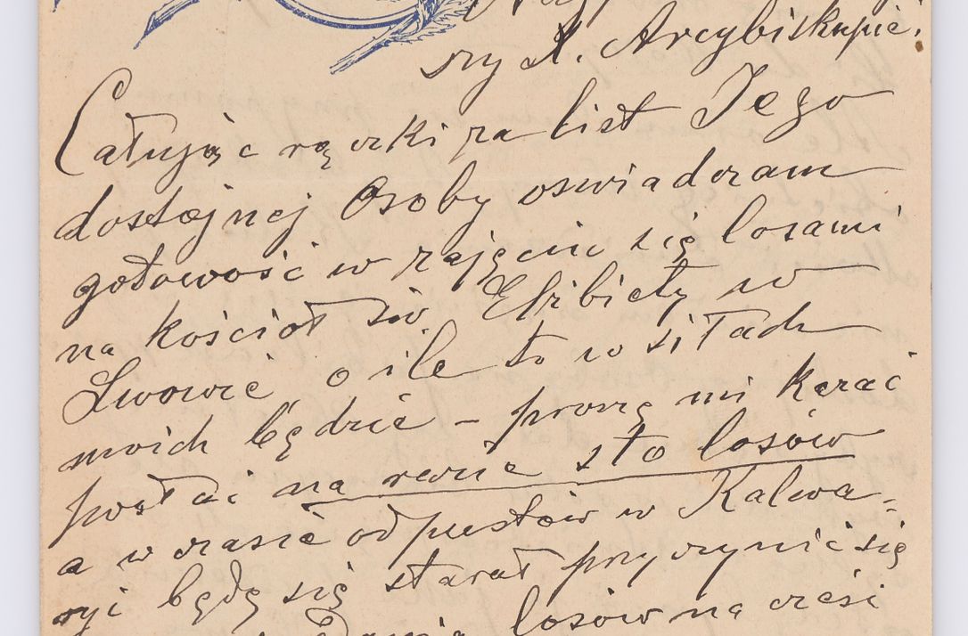 Zdjęcie nr 421 dla obiektu archiwalnego: Listy kierowane do Józefa Bilczewskiego w roku 1906