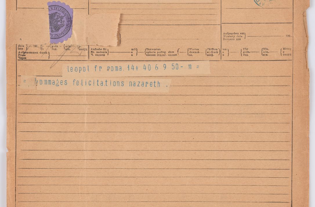 Zdjęcie nr 407 dla obiektu archiwalnego: Listy kierowane do Józefa Bilczewskiego w roku 1906