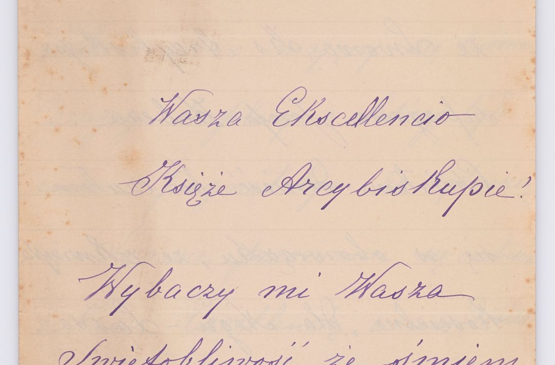 Zdjęcie nr 385 dla obiektu archiwalnego: Listy kierowane do Józefa Bilczewskiego w roku 1906