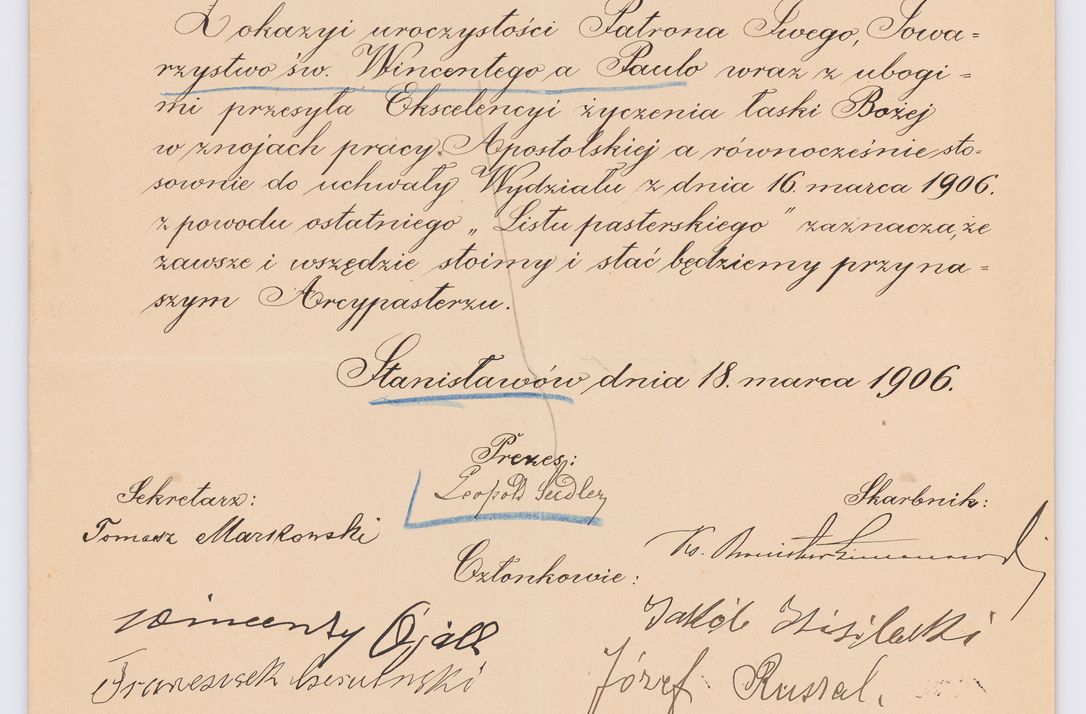 Zdjęcie nr 381 dla obiektu archiwalnego: Listy kierowane do Józefa Bilczewskiego w roku 1906